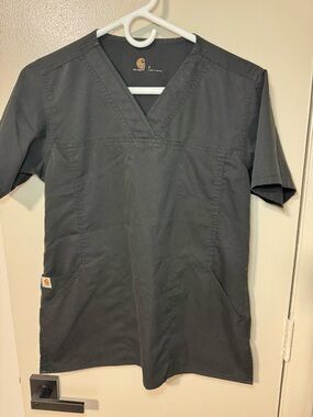 Carhartt Black V-Neck Scrub Top-Small